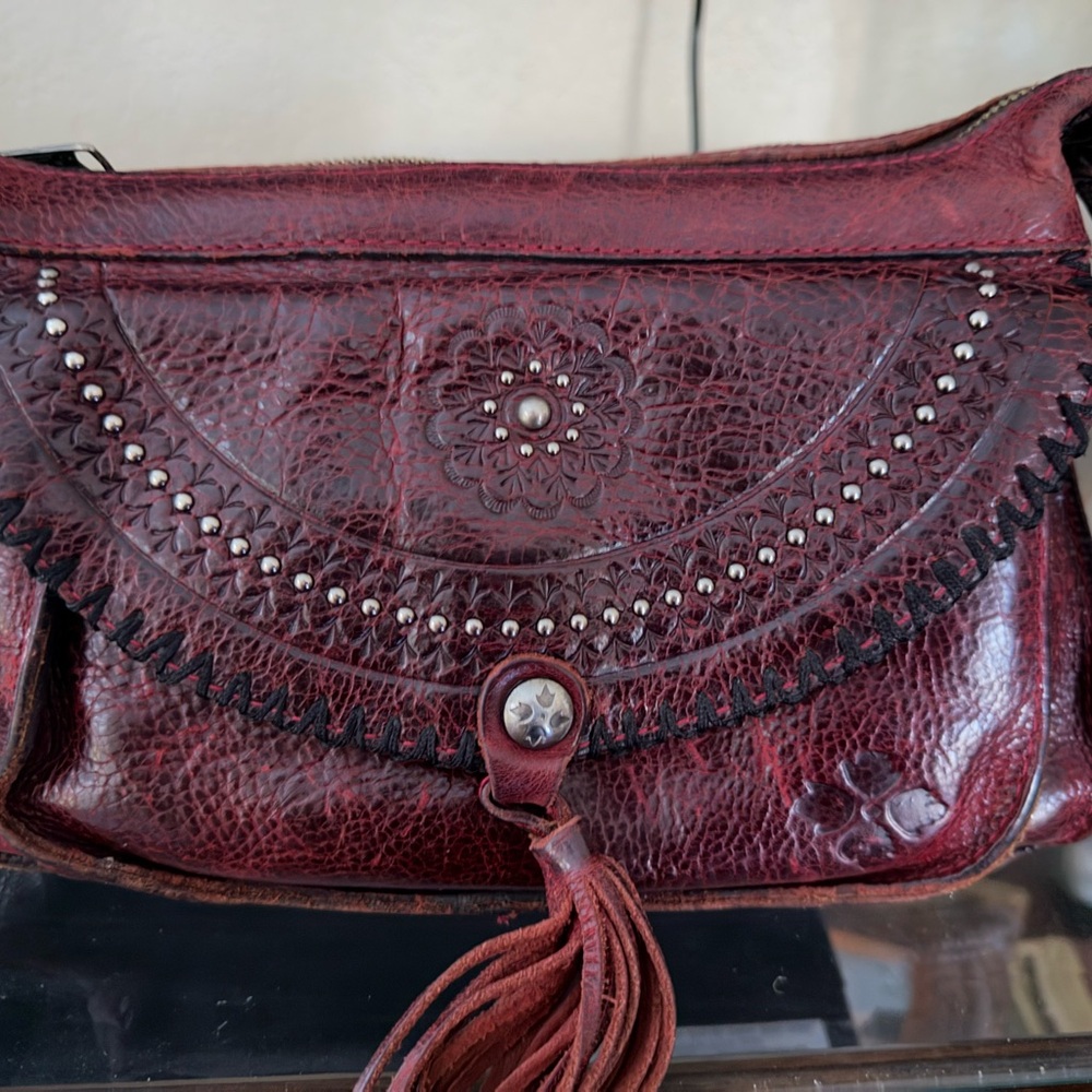 Patricia Nash Burgundy Leather Women's Bag